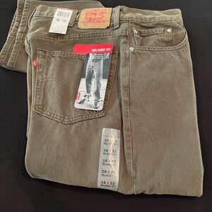 Levi's 550 Relaxed Fit Jeans 38 x 32 - Dark Khaki